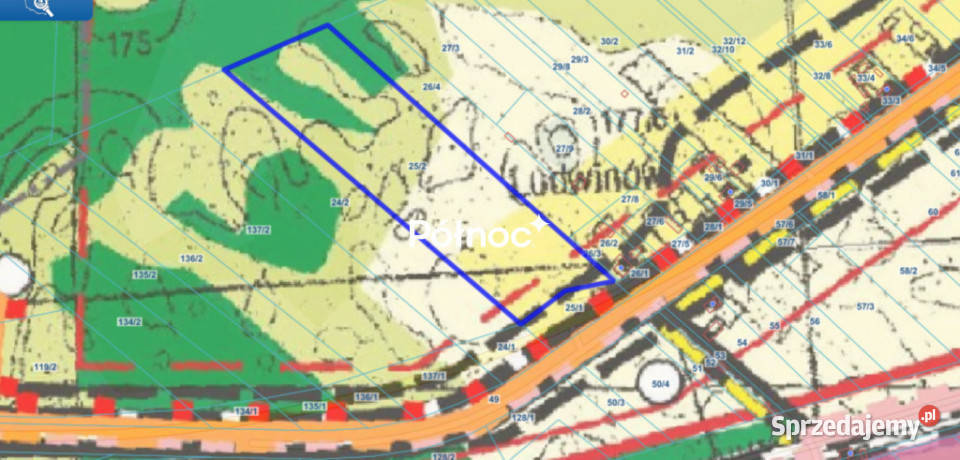 działka 22 211 m Ludwinów