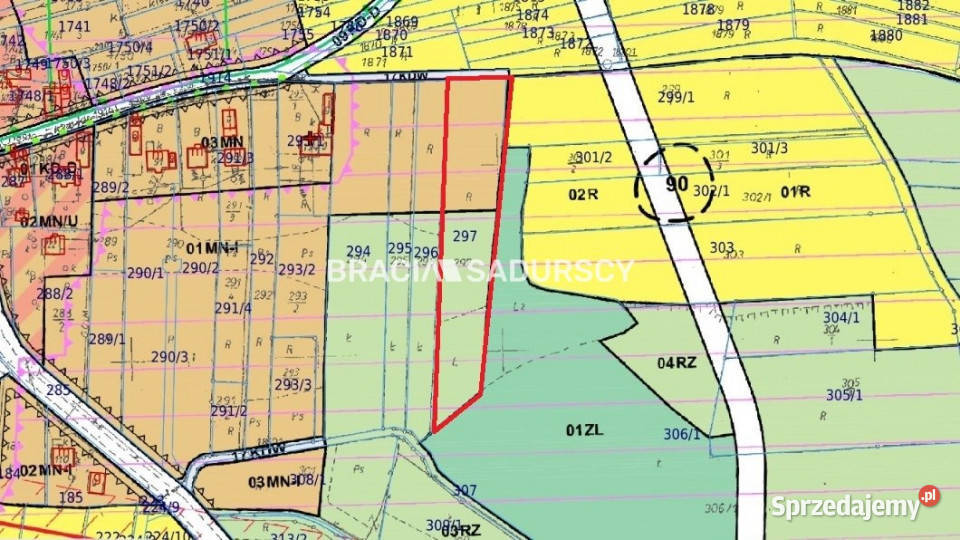 sprzedaży działki 5290m2 Przeginia Narodowa