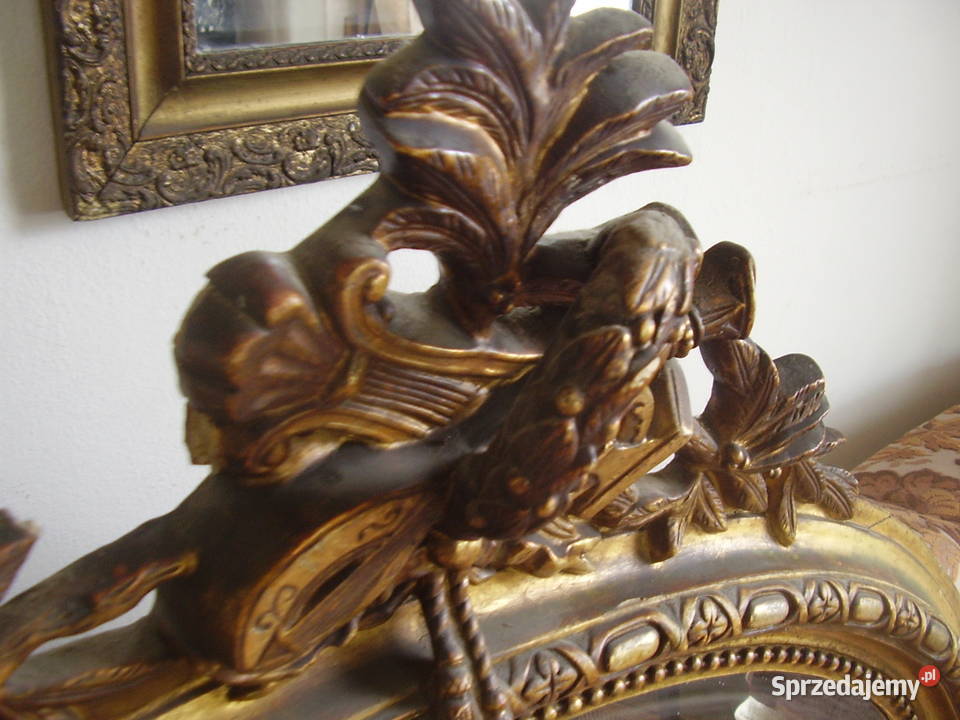 Lustro owalne rama drewniana Warszawa sprzedam