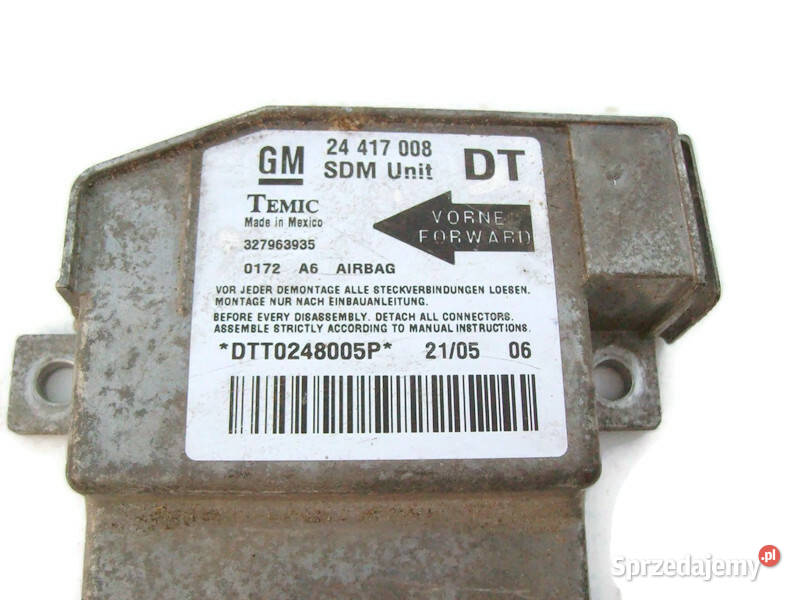 Corsa C Sensor poduszek 24417088 Części