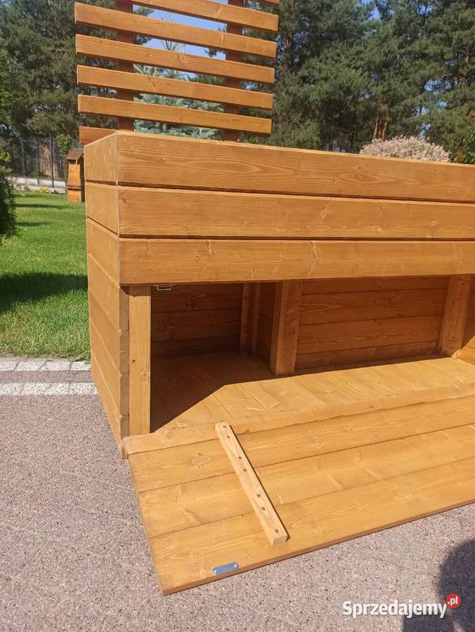 Donica ze schowkiem z pergolą mazowieckie Skierdy