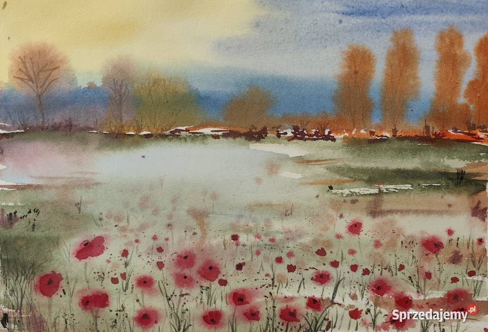 Oryginalna Akwarela Obraz pt Efemeryczność Wrocław