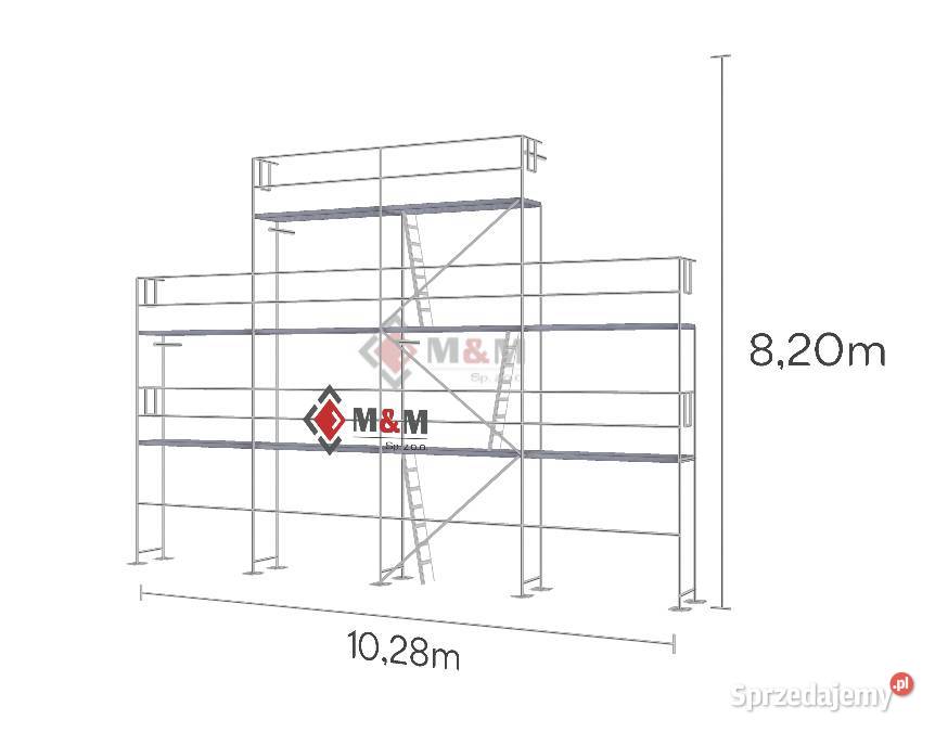 Rusztowanie 7402 m2 używane szczytowe 1028x82m Rusztowania Stare Siołkowice