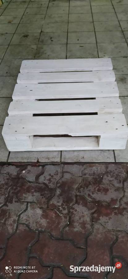 stolik stół z palety euro na kółkach biały Poznań