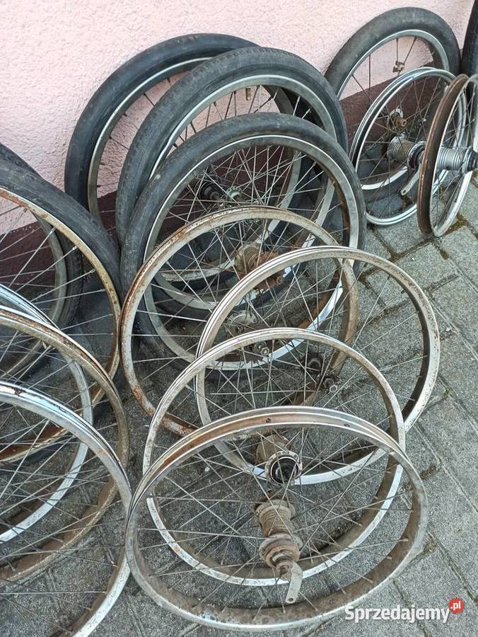 Kola felgi starych rowerów Renak ZZR Łucznik PRL Ostrów Wielkopolski sprzedam