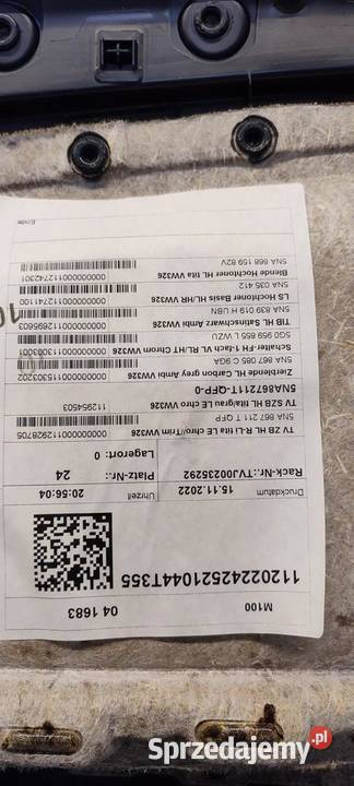 VW TIGUAN II TAPICERKA BOCZKA DRZWI LEWY TYŁ dolnośląskie