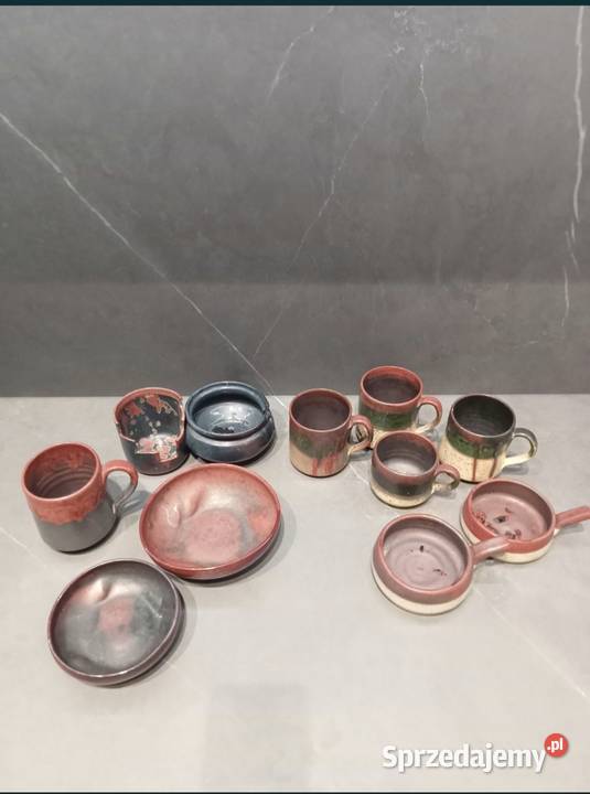 Zestaw 10 ceramicznych przedmiotów użytkowych Lublin