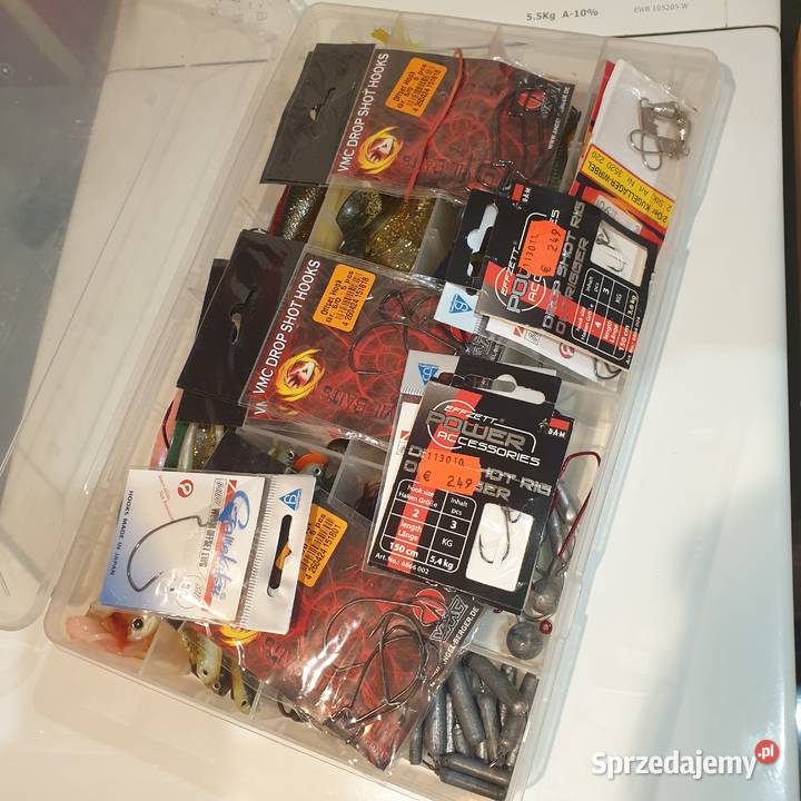 Zestaw gumy wędkarskie haczyki Ostrowiec Świętokrzyski