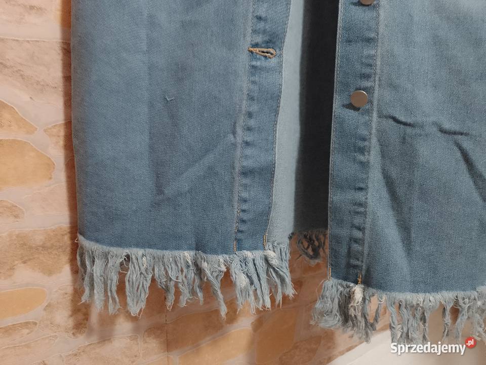 36S Długa dżinsowa kamizelka kowbojska z niebieski Kraków