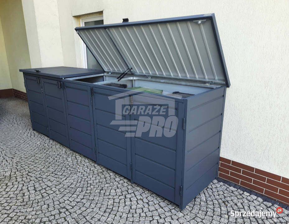 Zabudowa koszy na śmieci wiata obudowa