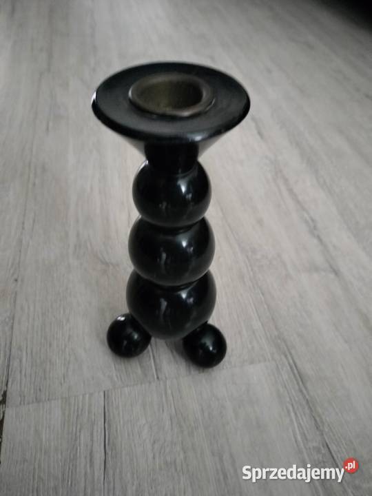 Świecznik drewniany fikuśny kulki Choszczno