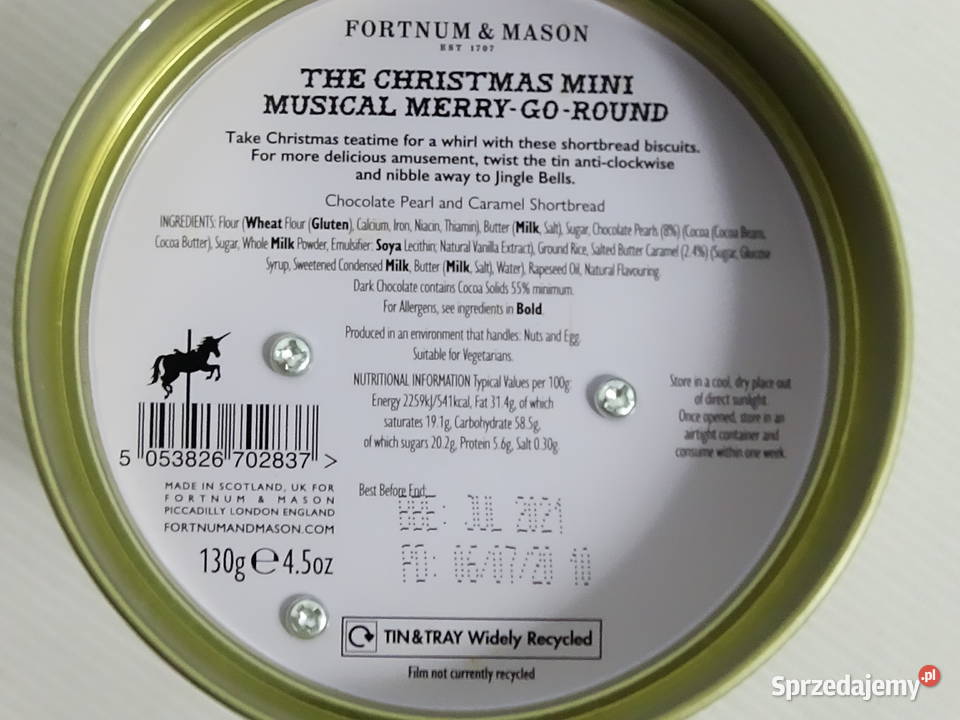 Grająca Puszka Pozytywka Fortnum Mason Karuzela Biłgoraj