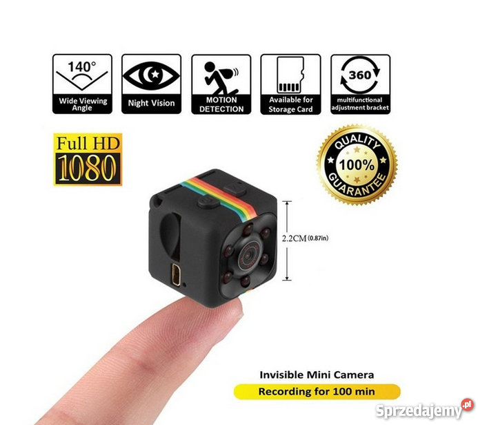 Mini Kamera Full HD SQ11 Szpiegowska DETEKCJA Poznań