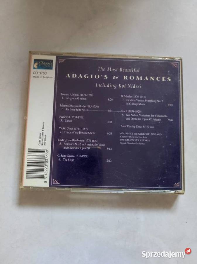 CD Kol Nidrei Most Beautiful Adagios Romances Kielce