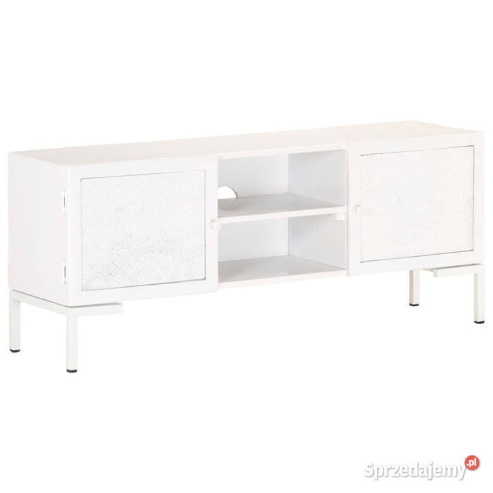 Szafka pod TV biała 115x30x46 lite drewno mango RTV mazowieckie Warszawa sprzedam