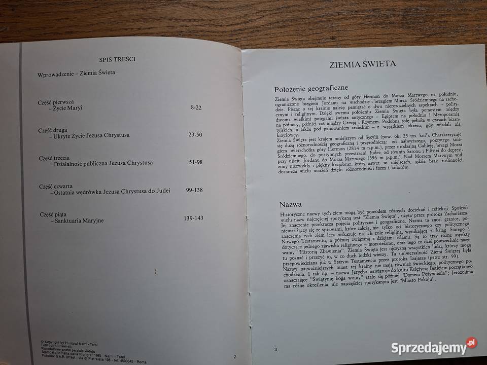 Ziemia Święta Luigi Lombardi Rok wydania 1985 Kraków