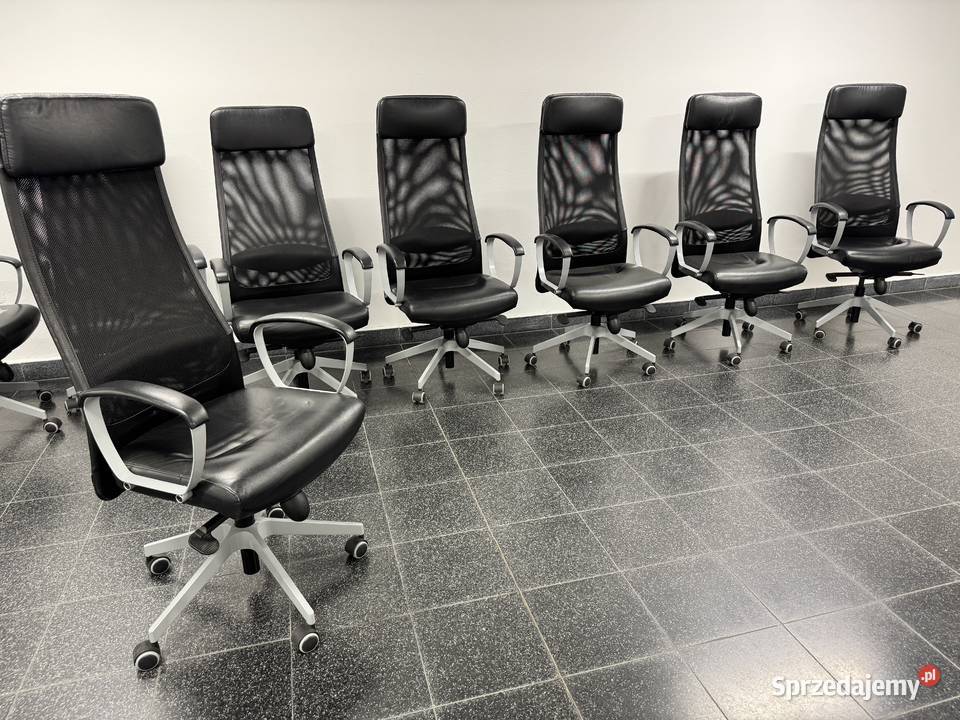 Fotel ergonomiczny biurowy Markus Ikea skóra Sulbiny
