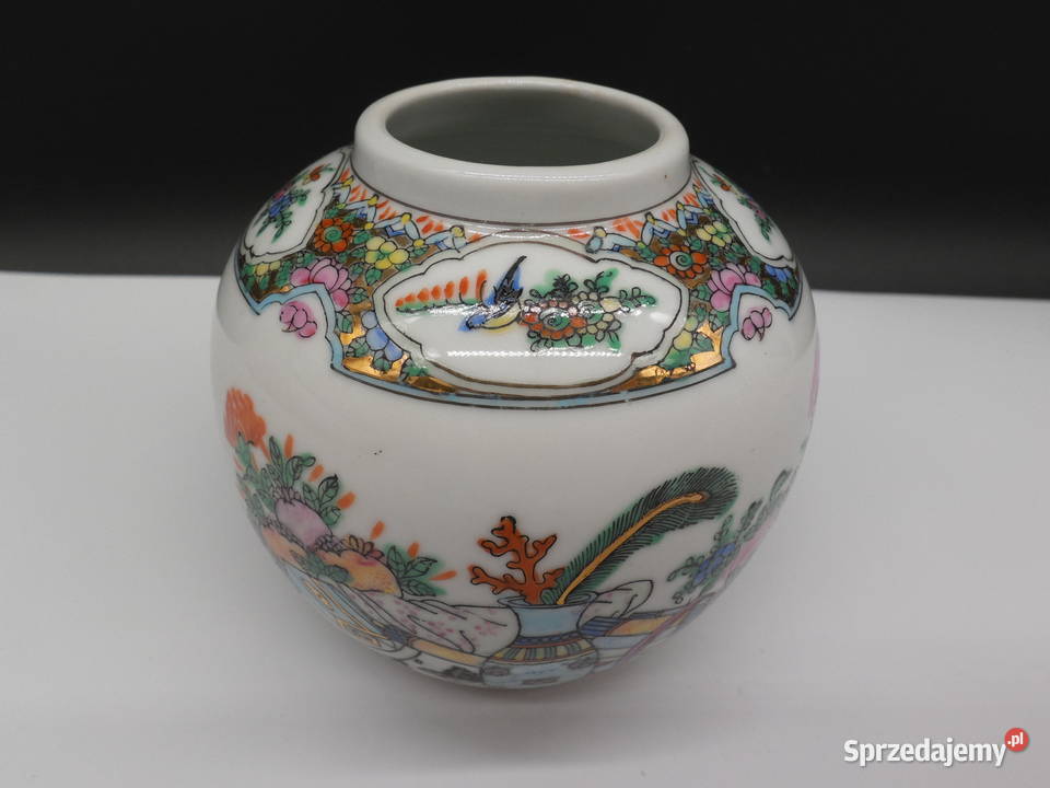 Chiński słoik na imbir wazon vintage JINGDEZHEN Raszków