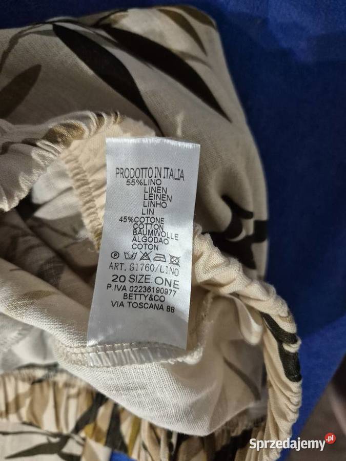 Lniane spodnie ze wzorem Książenice