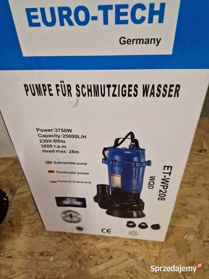 Pompa do szamba zatapialna pompa do wody czystej Głogowa