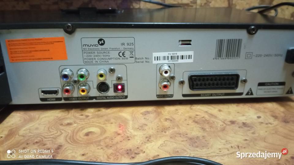 Amplituner DVD CD muviD ma wejścia HDMI USB Wrocław sprzedam