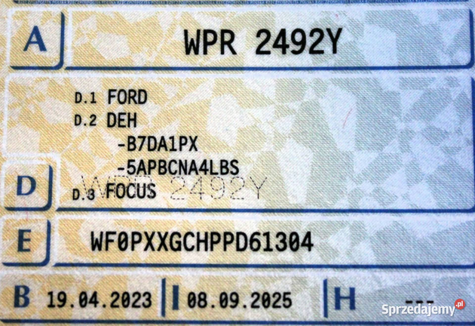 Ford Focus SalonPL FV23 Titanium 125 Navi LED biały Focus mazowieckie Sokołów