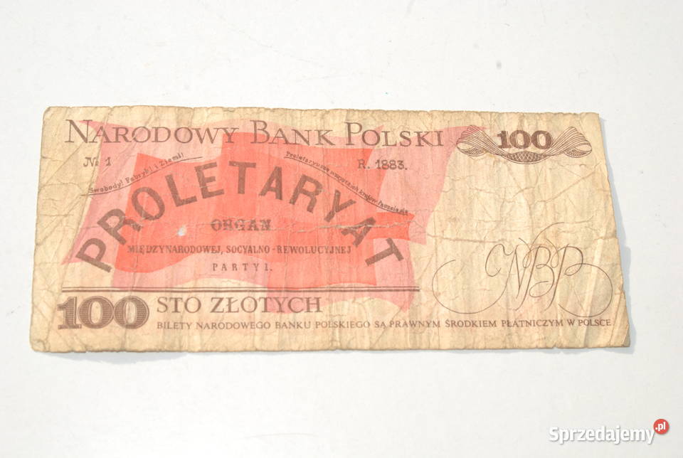 Stary banknot 100 złotych Waryński 1986 antyk Cieszyn