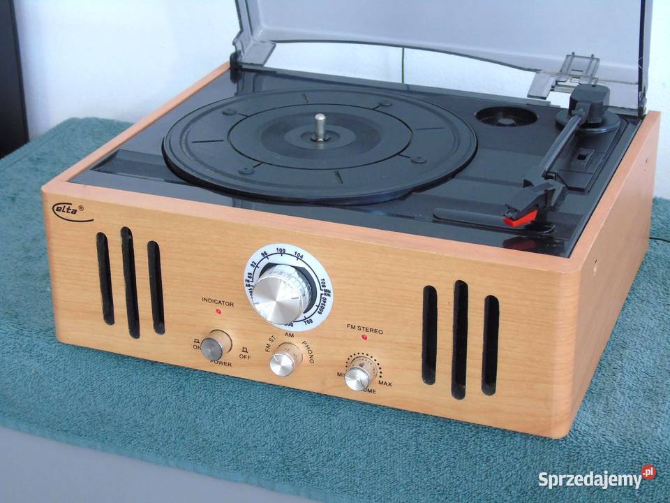 Gramofon stereo z radiem głośniki sprawny Gramofony Jasło