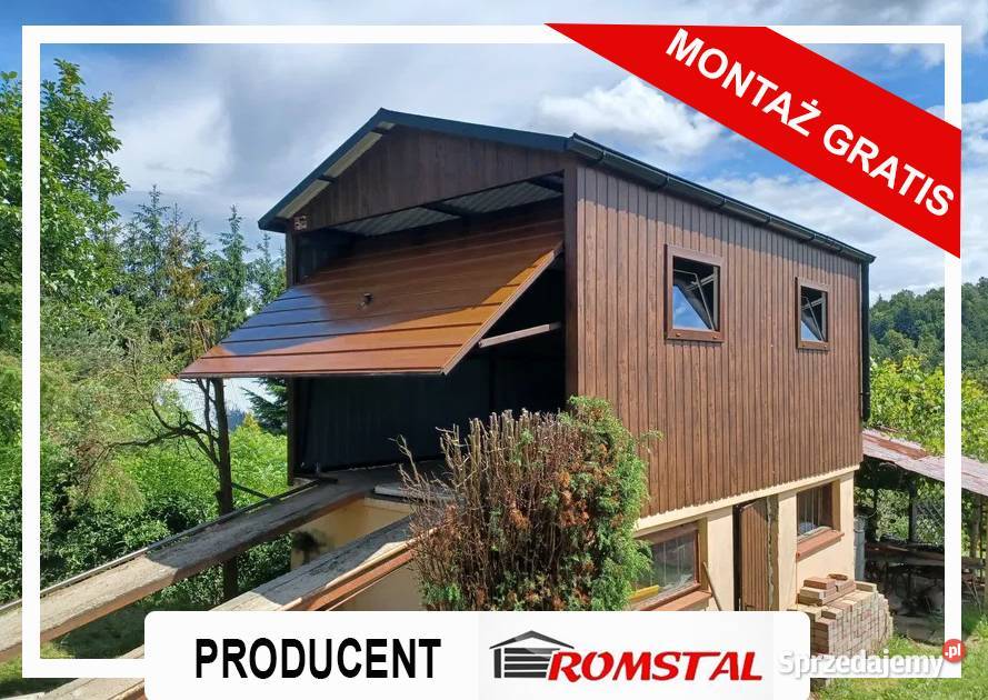 Garaż Blaszany na domku 3x5 DREWNOPODOBNY Garaże Pozostałe Jabłonka Kościelna