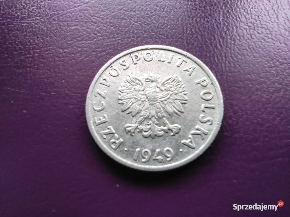 Moneta z PRLu 5 groszy 1949 Rzadka i ładna Pruszków