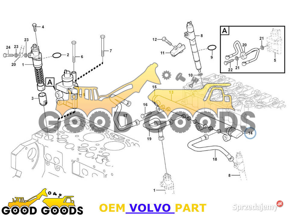 VOLVO CZUJNIK CIŚNIENIA PALIWA 20973777 Władysławów