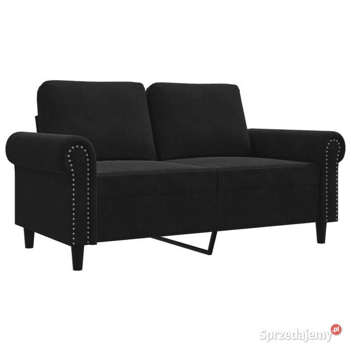 Sofa 2osobowa czarna 120 tapicerowana aksamitem Sofy i kanapy Warszawa sprzedam