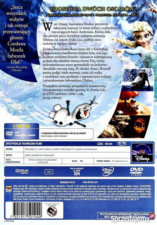 KRAINA LODU DISNEY Filmy Kalisz