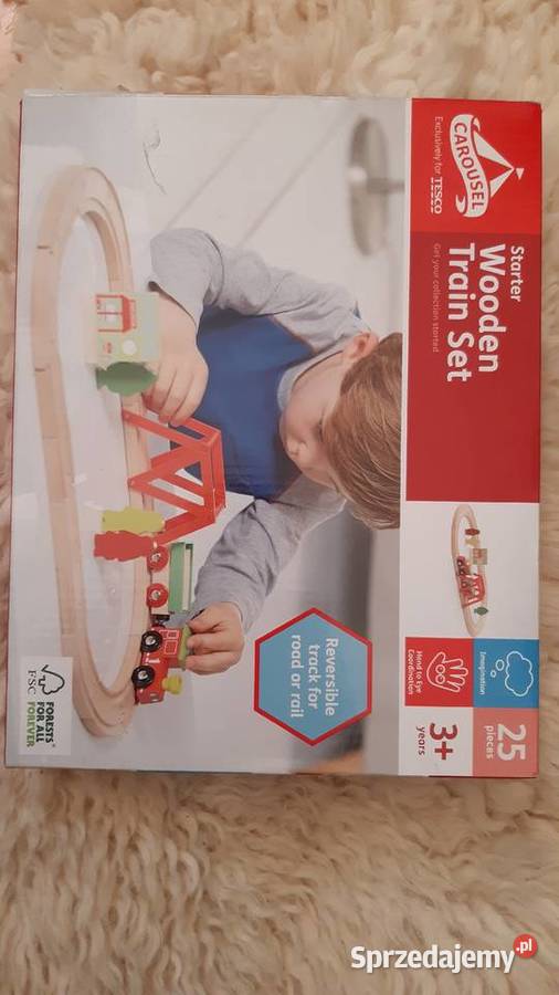 OKAZJA NOWA DREWNIANA KOLEJKA zabawka dziecka Końskie