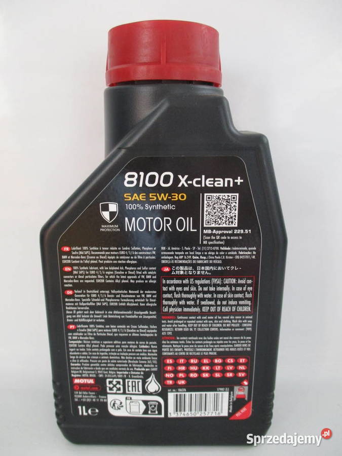 MOTUL 8100 XCLEAN 5W30 1L C3 Sklep ŁódźBałuty łódzkie