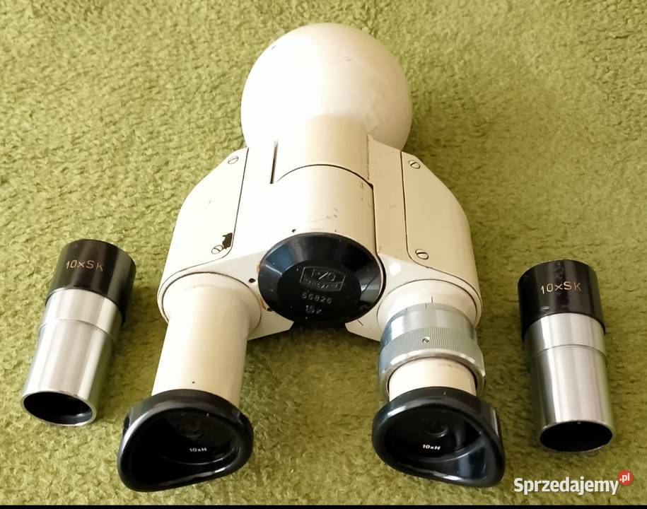 Głowica binokularowa PZO okulary 10xH 10xSK Katowice
