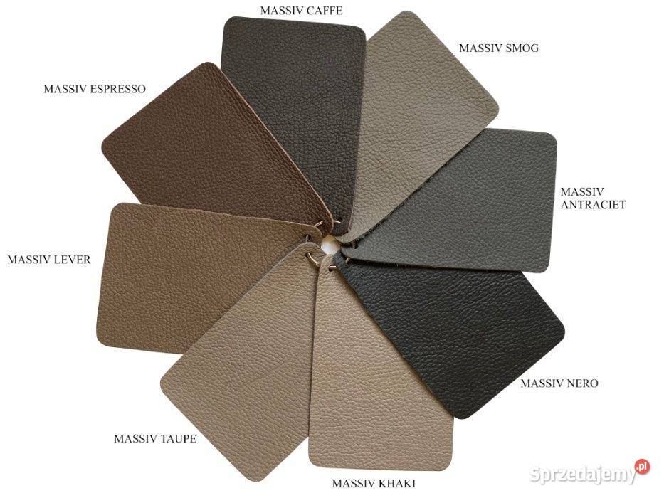 Nowy narożnik ENZO 260x316 SKÓRA MASSIV Czarna Pyskowice