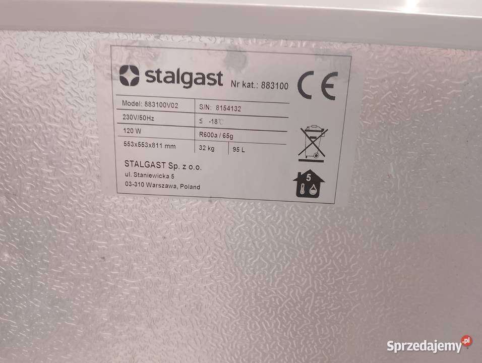 Zamrażarka skrzyniowa V 95L Stalgast 883100