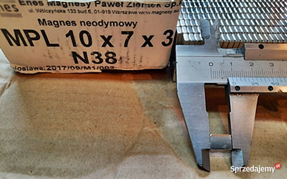 Magnes neodymowy 10x7x3 MPL N38 10 Ostrów Wielkopolski