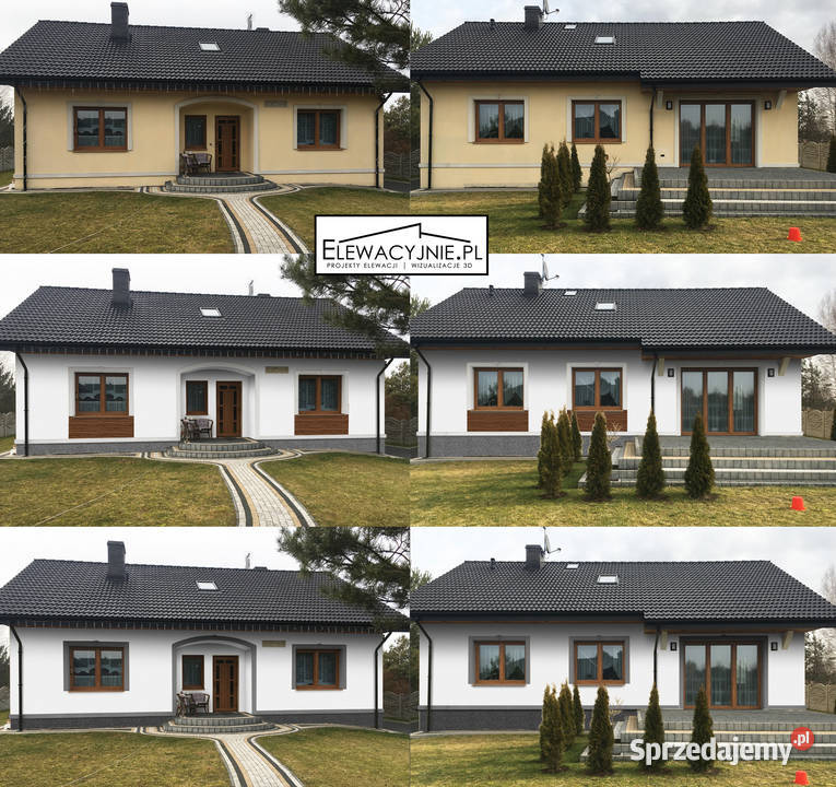 Projekt elewacji w formie wizualizacji na Kraków usługi budowlane