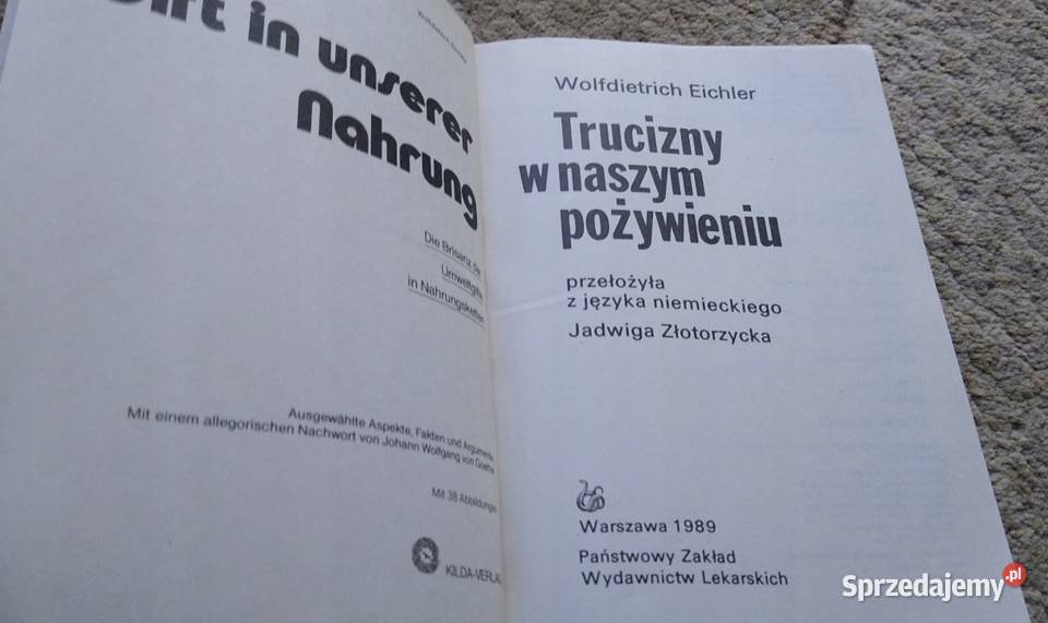 Trucizny w naszym pożywieniu Wolfdietrich Podręczniki Gdańsk