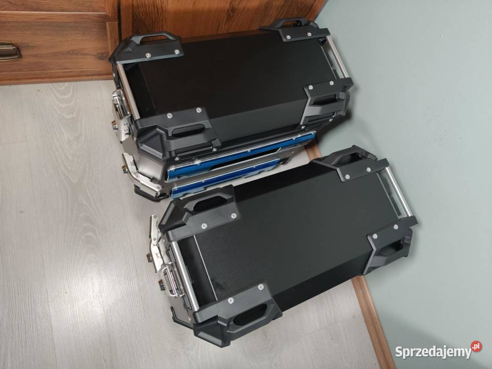 ALUMINIOWE kufry motocyklowe boczny CZARNY 2x48L Żyrardów