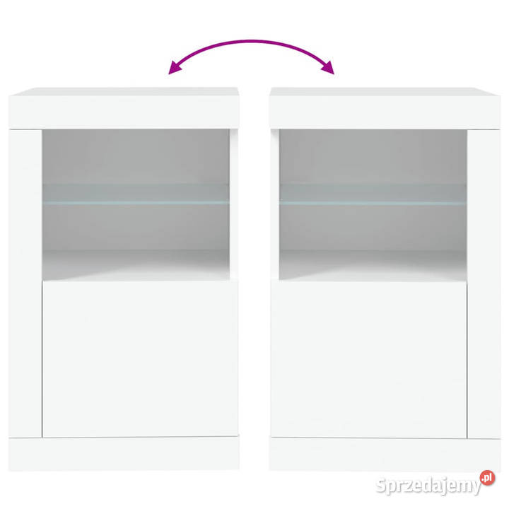 Szafki z LED 2 białe materiał drewnopochodny Warszawa