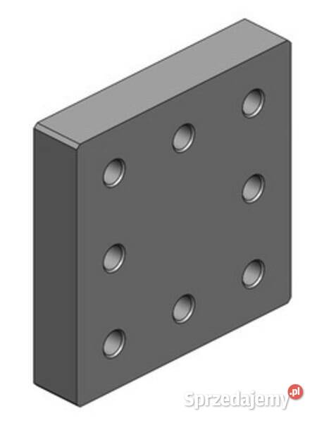 Płyta do wspawania 130x130 mm 8 otworów M20 System zaczepowy Kamionna
