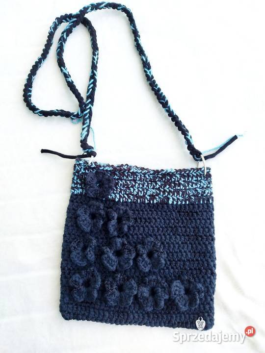 Mała torebka crochet listonoszka ręcznie robiona Torby i torebki Piotrków Trybunalski