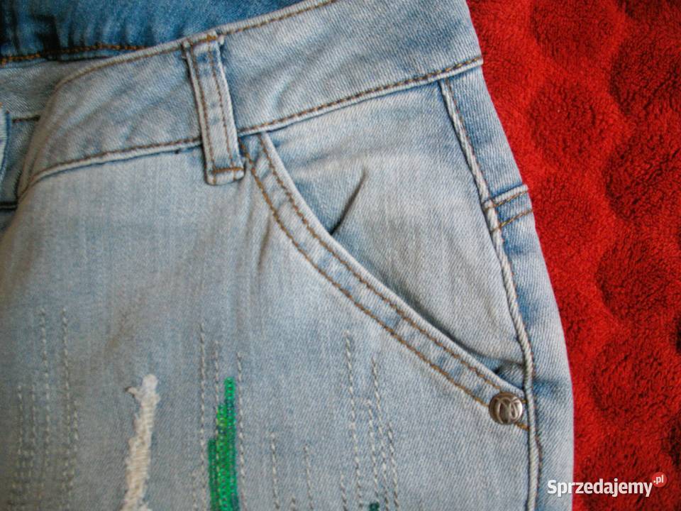 Spodnie damskie jeans 40 L biodra 98 Nowe Amy niebieski mazowieckie Siedlce
