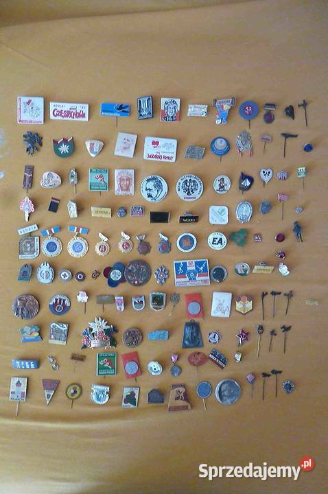 ZESTAW ODZNAK PRL RÓŻNE 122 sztuk Kraków