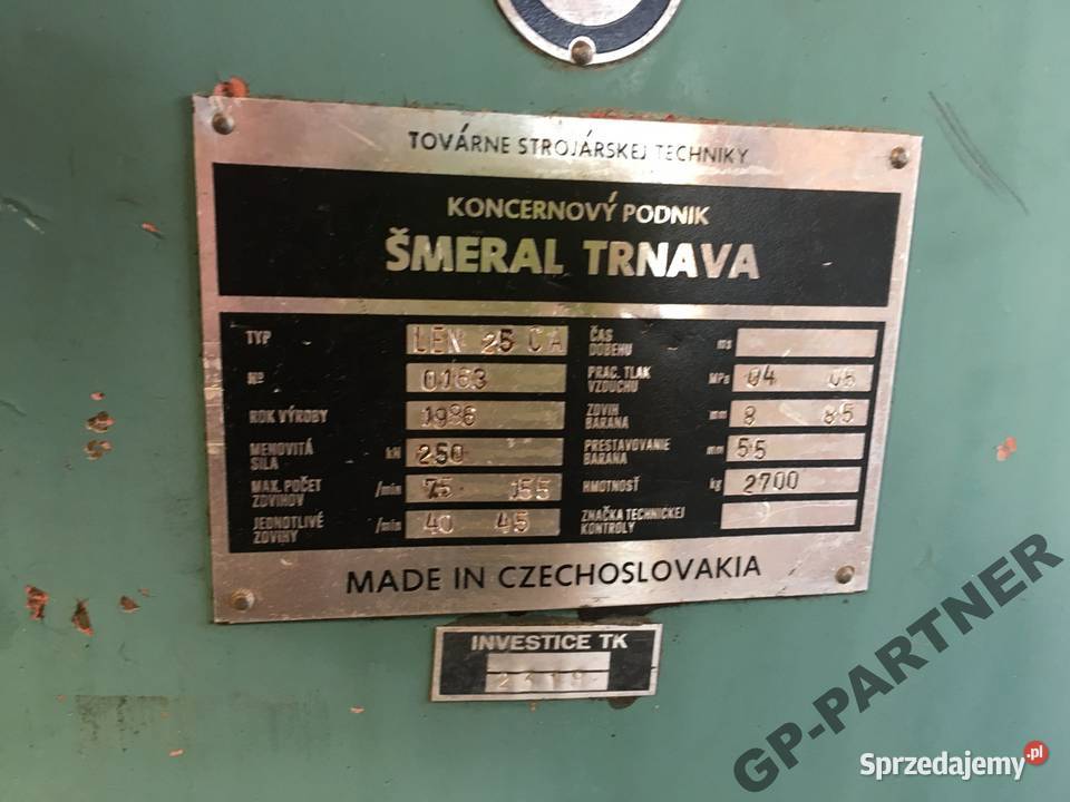 Prasa mimośrodowa LEN 25CA 25 TON B STAN wielkopolskie