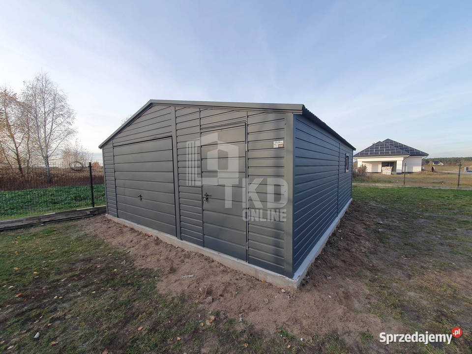 Garaż Blaszany 6x6 Brama drzwi okno Antracyt 36m2 Busko-Zdrój sprzedam