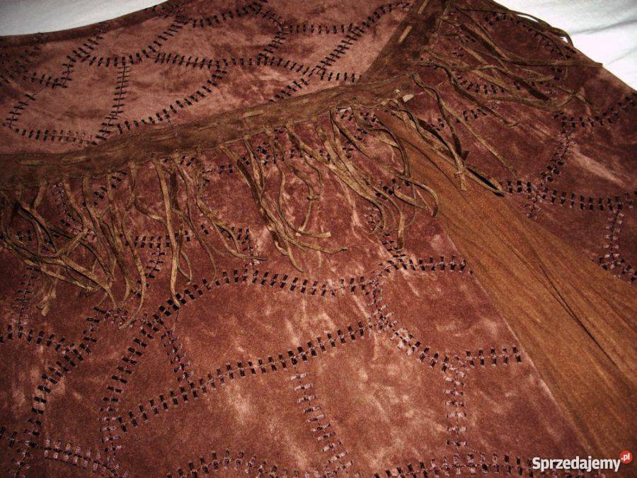 Długa Spódnica Frędzle Imitacja Zamszu 38 M Spódnice i sukienki Nowy Sącz